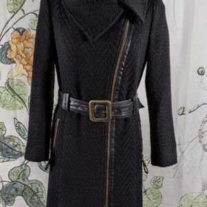 Mackage | Black Wool Herringbone Karina Jacket | L